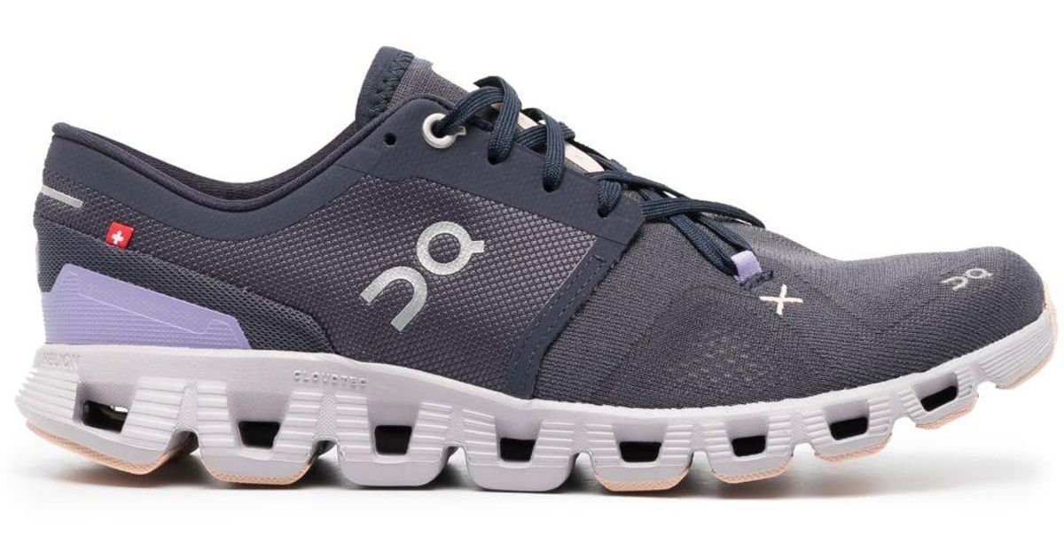 On Running On Cloud X 3 Lace-up Sneakers in Purple | Lyst UK