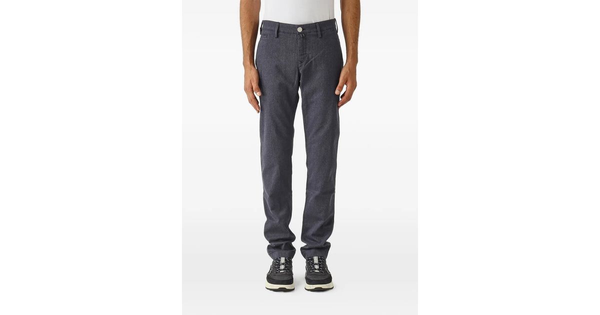 Jacob Cohen Cotton Trousers in Blue for Men | Lyst UK