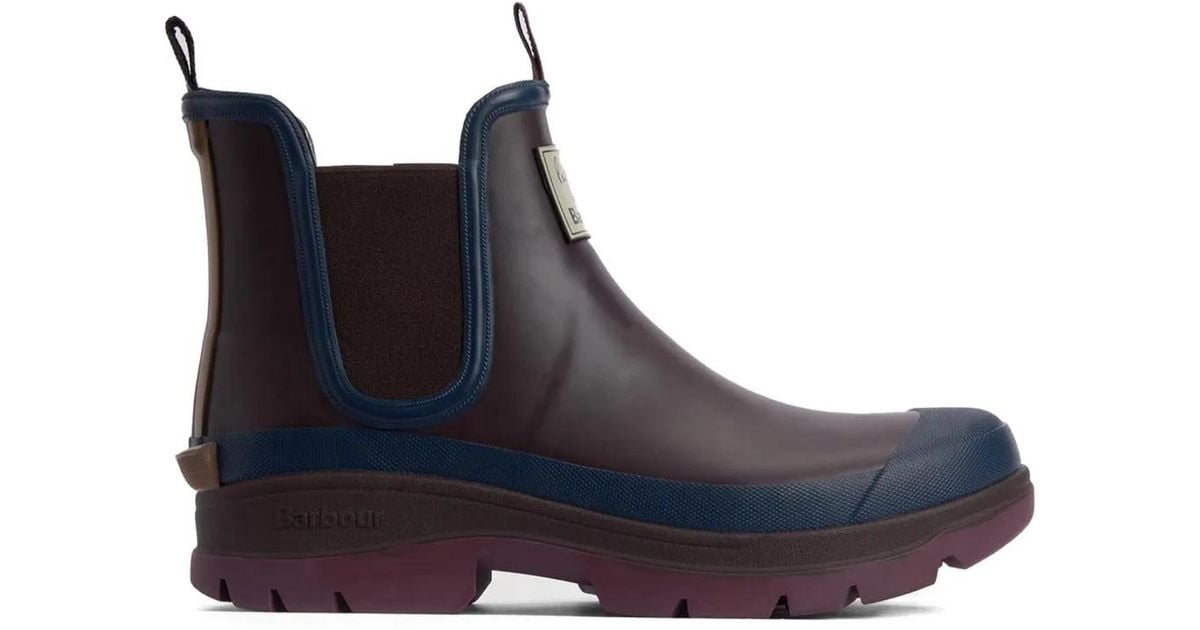 Barbour Viola Lug-Sole Boots in Blue | Lyst