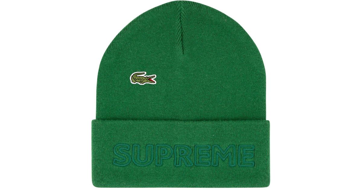 Supreme X Lacoste Knitted Beanie in 