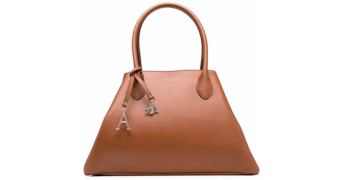 Aspinal of London Paris Leather Tote Bag in Brown Lyst