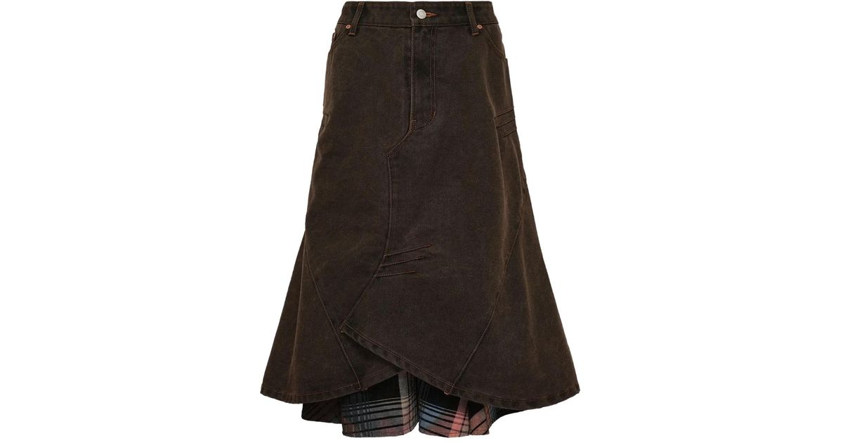ANDERSSON BELL Layered Flare Midi Skirt in Black | Lyst