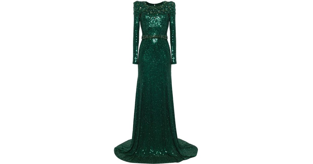 open lace back dress Ernest Gown with Embellished Bodice