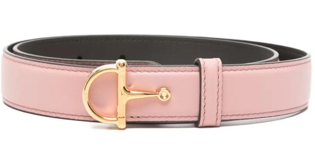 Gucci Horsebit Buckle Belt in Pink | Lyst display picture 2
