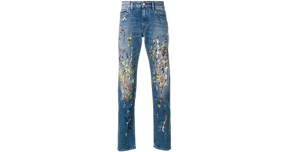 Calvin Klein Denim Paint Splatter Slim 