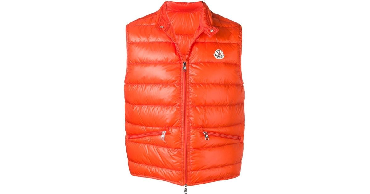 Moncler Gui Padded Gilet in Orange for 