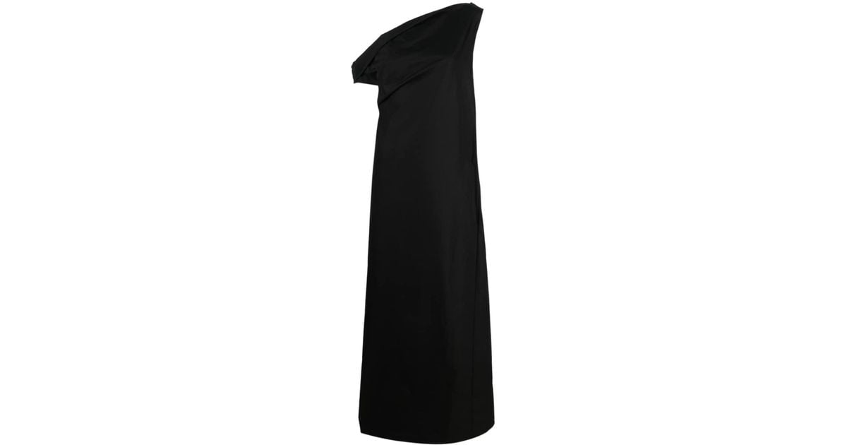 The Row Bamaris Off-shoulder Maxi Dress in Black | Lyst