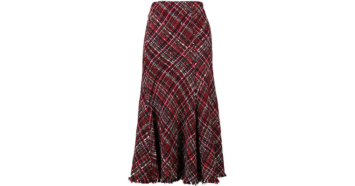 スカート ALEXANDER MCQUEEN Woman Skirt Burgundy 813465QEAF2 5006 McQ Alexander McQueen Women's Pleated Skirt - Amp floral