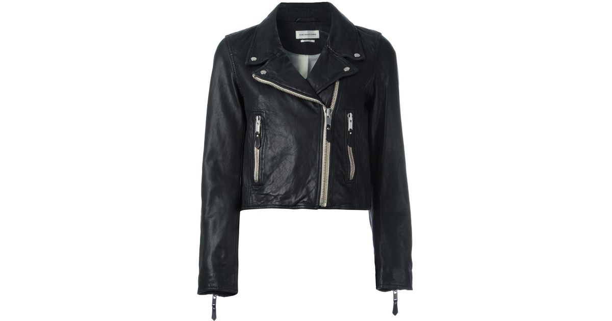 Étoile Isabel Marant Black Aken Biker Jacket Lyst