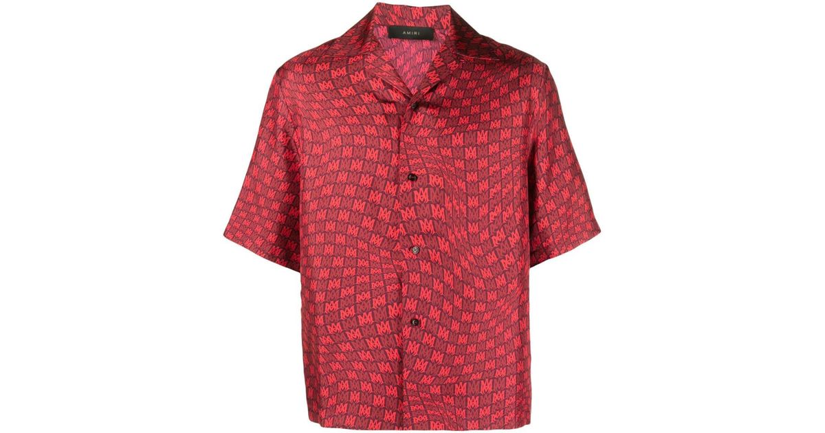 amiri-x-browns-wavy-m-a-silk-shirt-men-s-silk-in-red-for-men-lyst