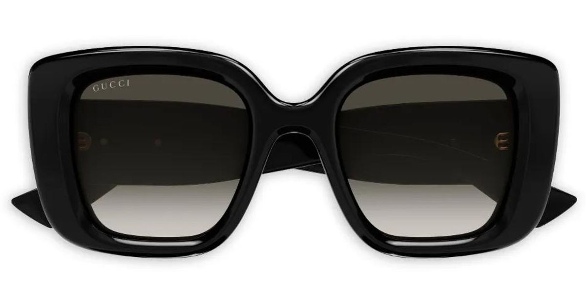 Gucci Gg1975S Geometric Sunglasses in Black | Lyst