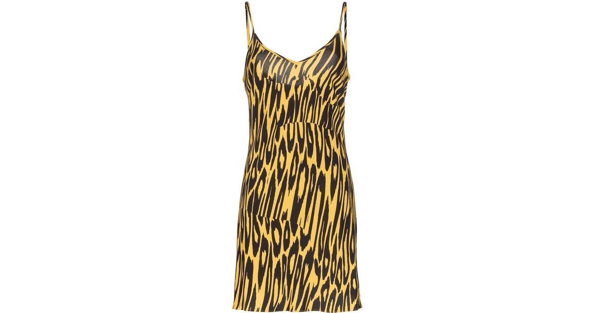 yellow and black tiger print dress