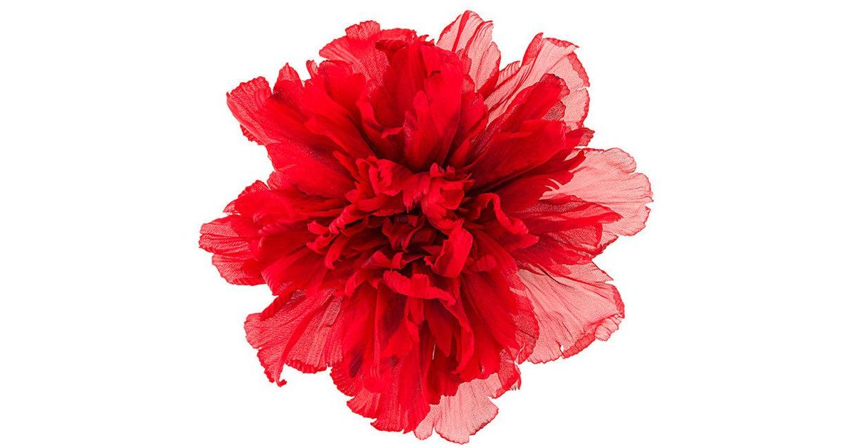 Gucci Oversized Flower Corsage Brooch in Red | Lyst
