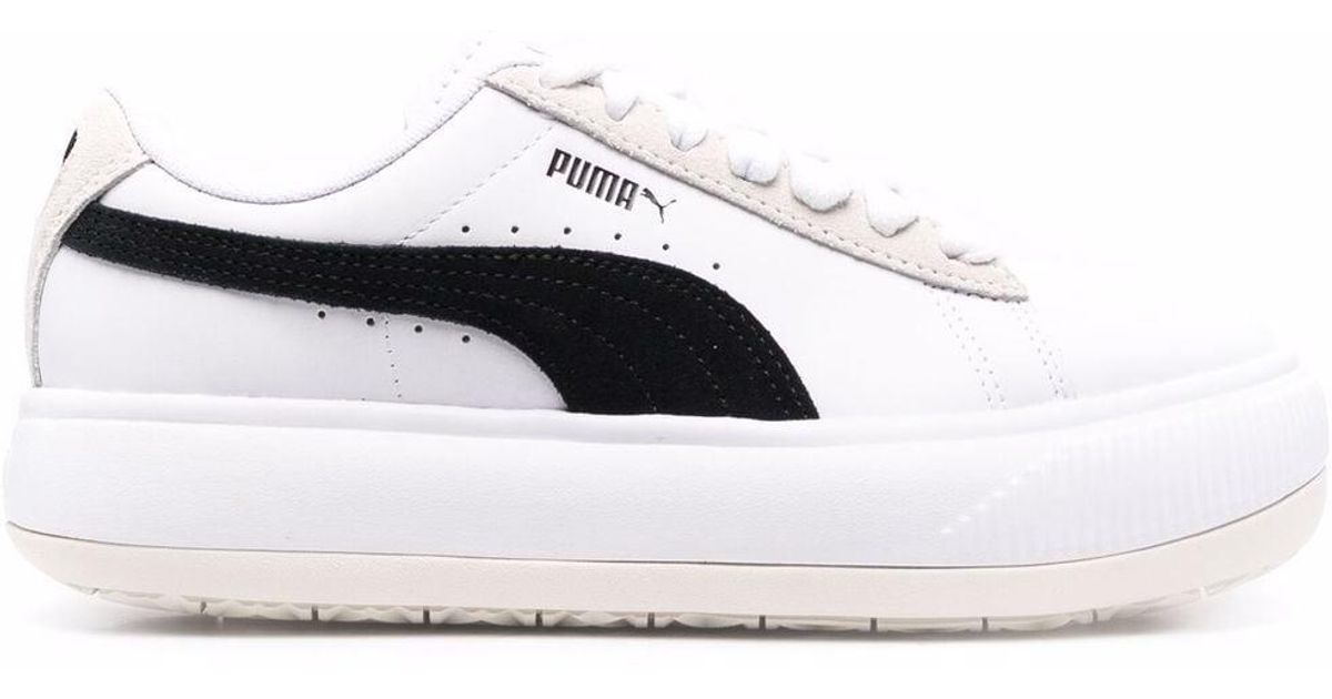 PUMA Mayu Mix Suede Sneakers in White - Lyst