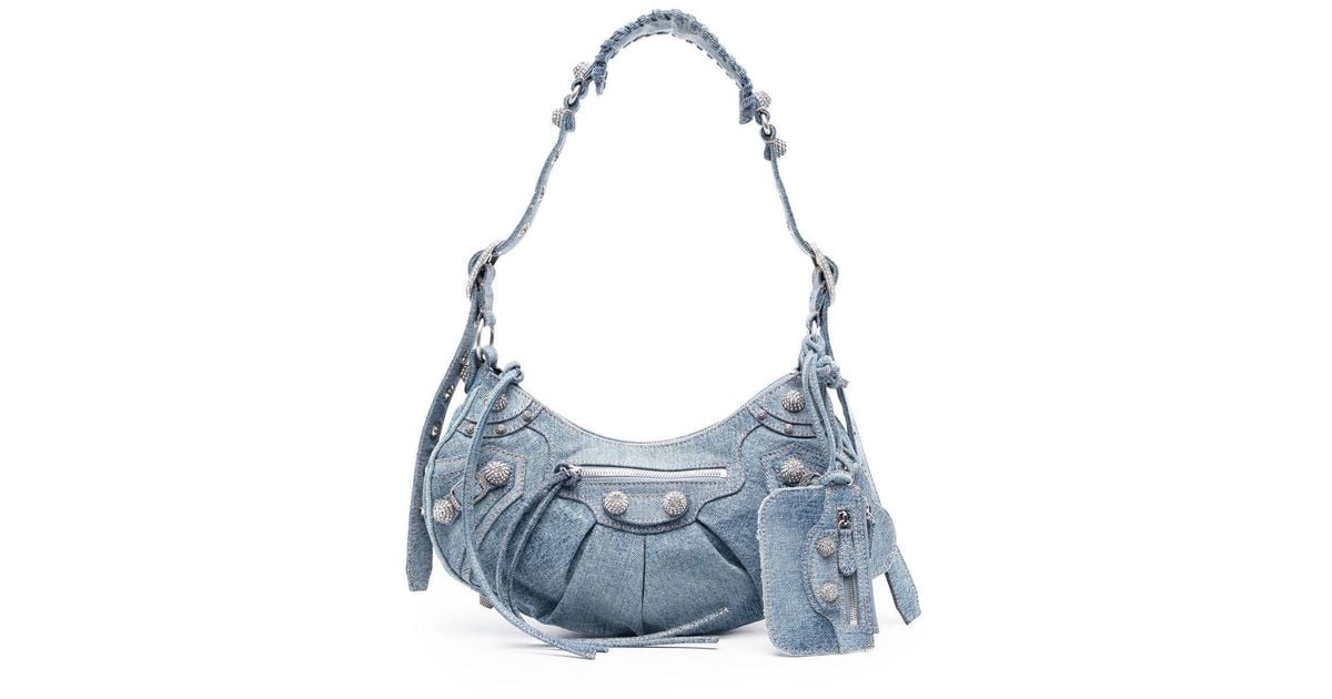 Balenciaga Le Cagole Denim Shoulder Bag in Blue Lyst Canada