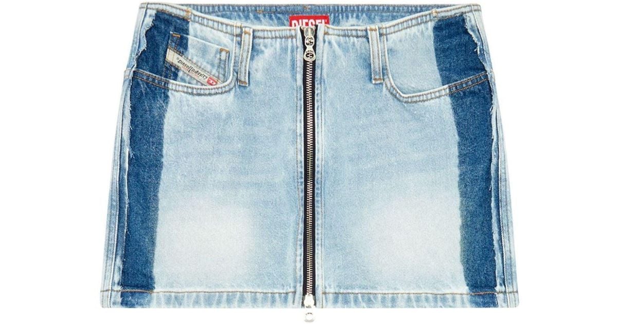 DIESEL De-Ron-S4 Denim Mini Skirt in Blue | Lyst