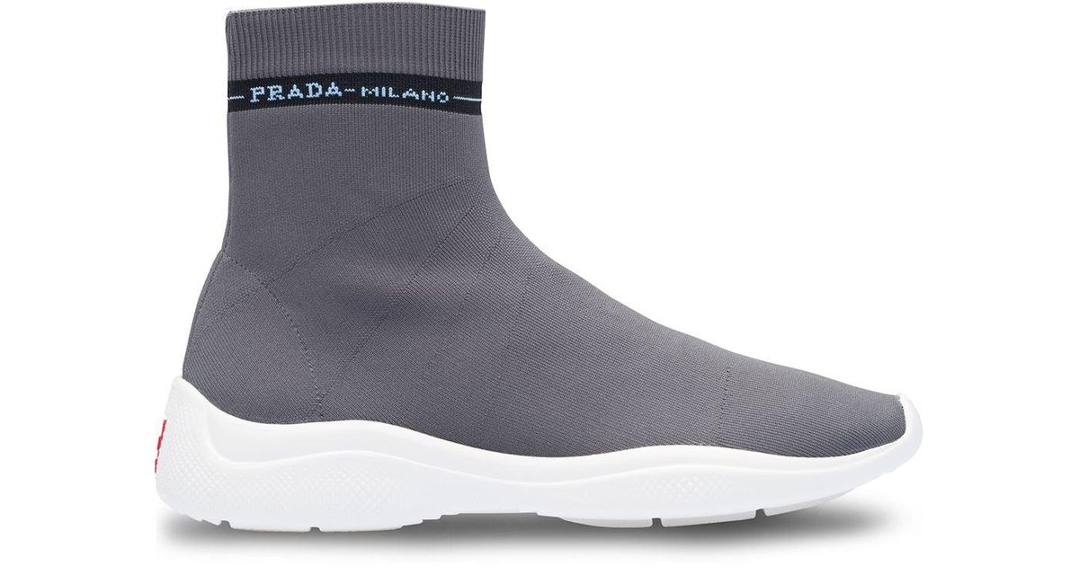 prada high top sock sneakers