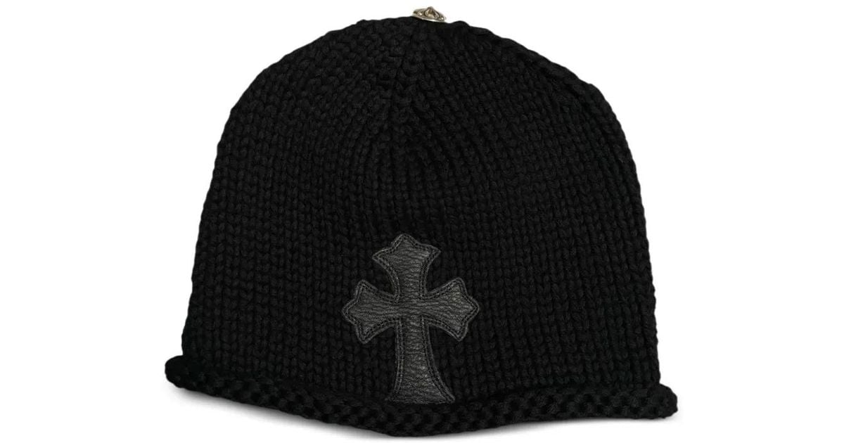 Chrome Hearts Cross Patch Knit Beanie in Black for Men | Lyst UK