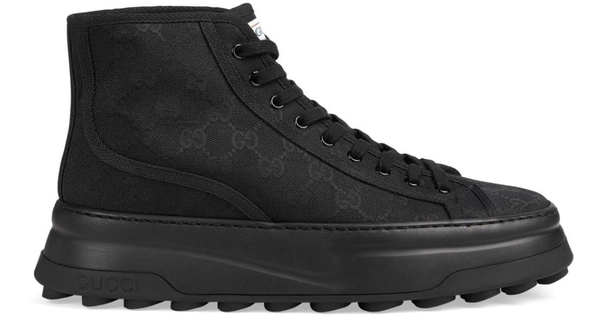 Gucci GG-canvas High-top Sneakers in Black for Men | Lyst UK