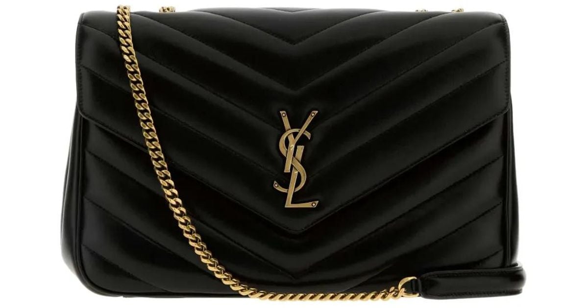 Saint Laurent キルティングレザー ショルダーバッグ ブラック | Lyst