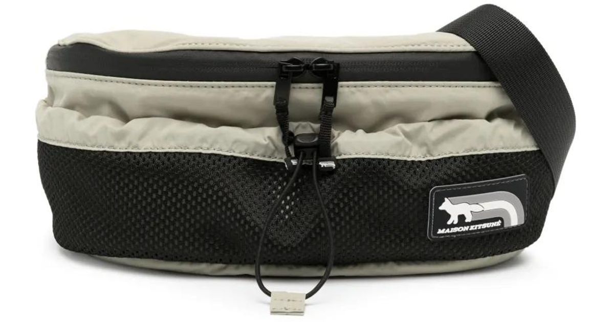 Maison Kitsuné Flash Fox Belt Bag in Black for Men | Lyst