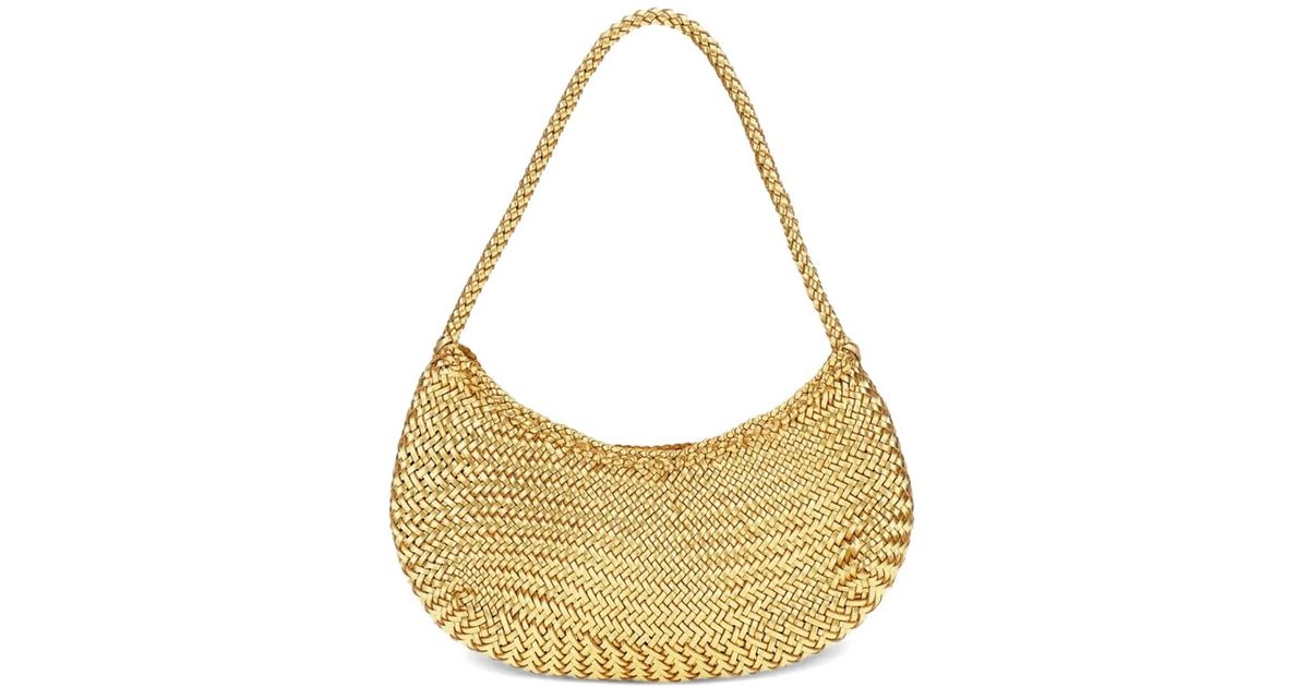 Dragon Diffusion Luna Mini Woven Tote Bag in Metallic | Lyst UK