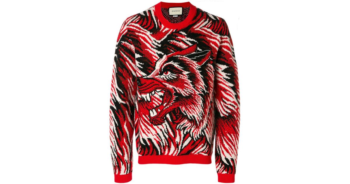 red gucci sweater