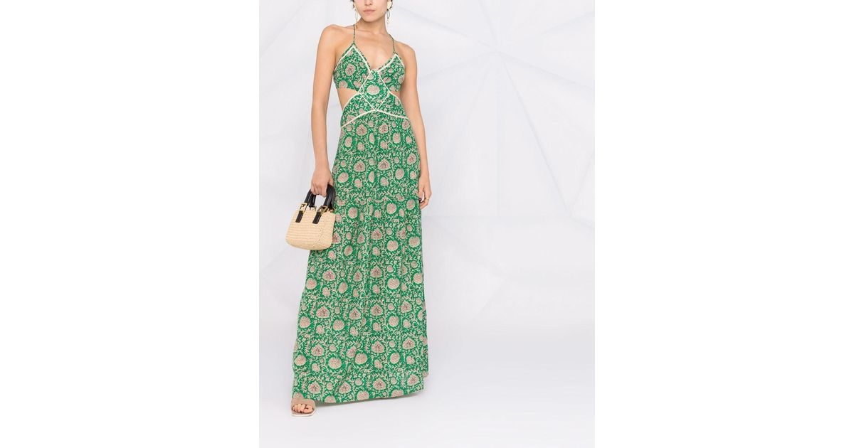 Ba&sh Paloma Floralprint Maxi Dress in Green Lyst Canada