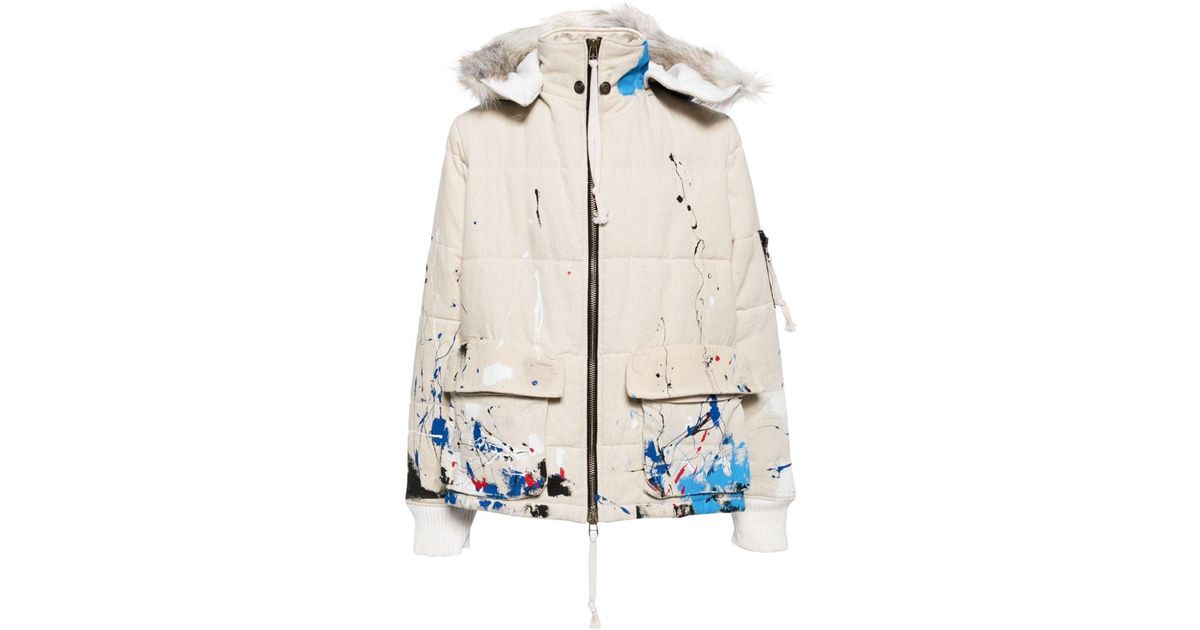 Greg Lauren Parachute Scrapwrk color-block panelled jacket - Green
