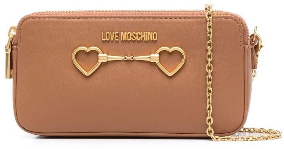 Love Moschino Hearthorsebit Shoulder Bag in Brown Lyst UK