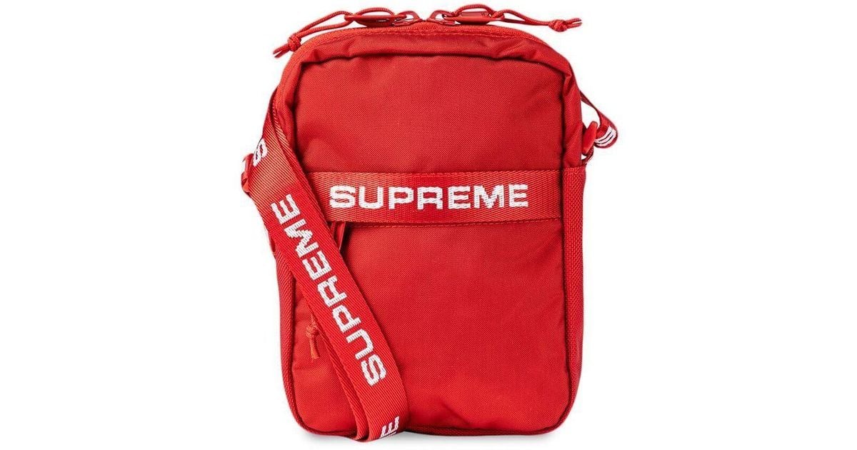 SUPREME SS17 RED SHOULDER BAG  Shoulder bag, Bags, Red shoulder bags