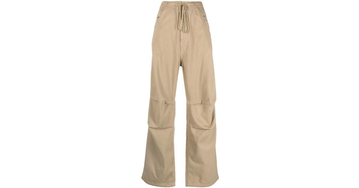 DARKPARK Wide-leg Oversize Cargo Trousers in Natural | Lyst