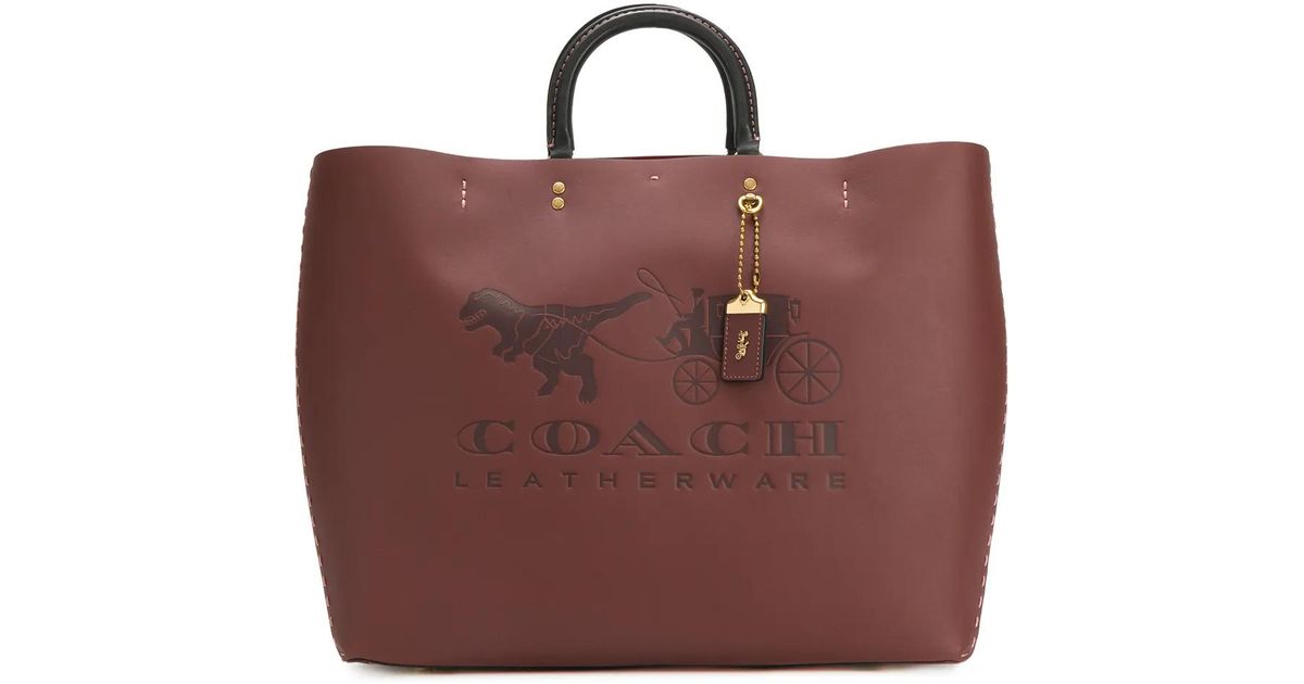 COACH Rogue Tote 38 in Red | Lyst