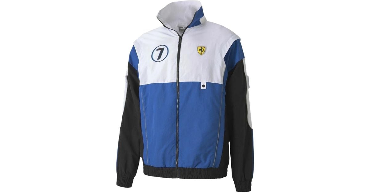 PUMA Woven Race Street Jacket in Blue for Men | Lyst