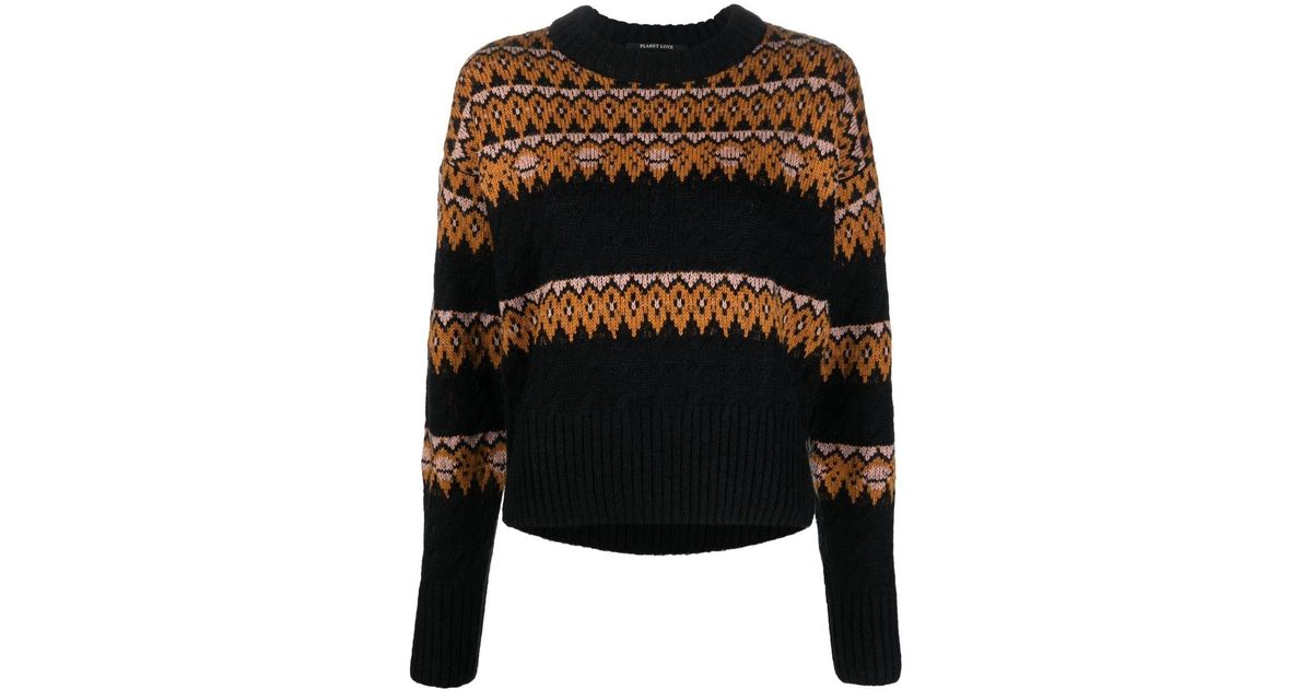Scotch & Soda Fairisle Knitted Jumper in Orange (Black) Lyst UK