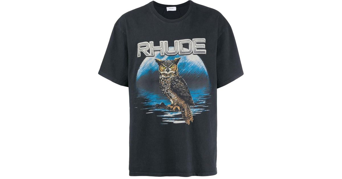 Rhude Baumwolle T-Shirt mit Eule in 