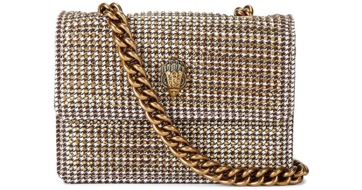 Rusty Geiger Kurt Geiger Micro Kensington Crossbody Bag in Natural | Lyst