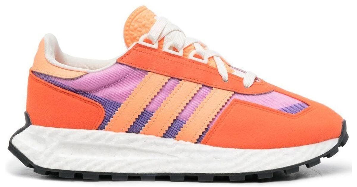 - Save 2% Womens Shoes Trainers Low-top trainers Pink adidas Leather Retropy E5 Low-top Sneakers in Orange 