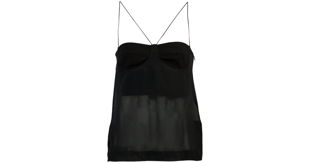 dion lee sheer bustier top