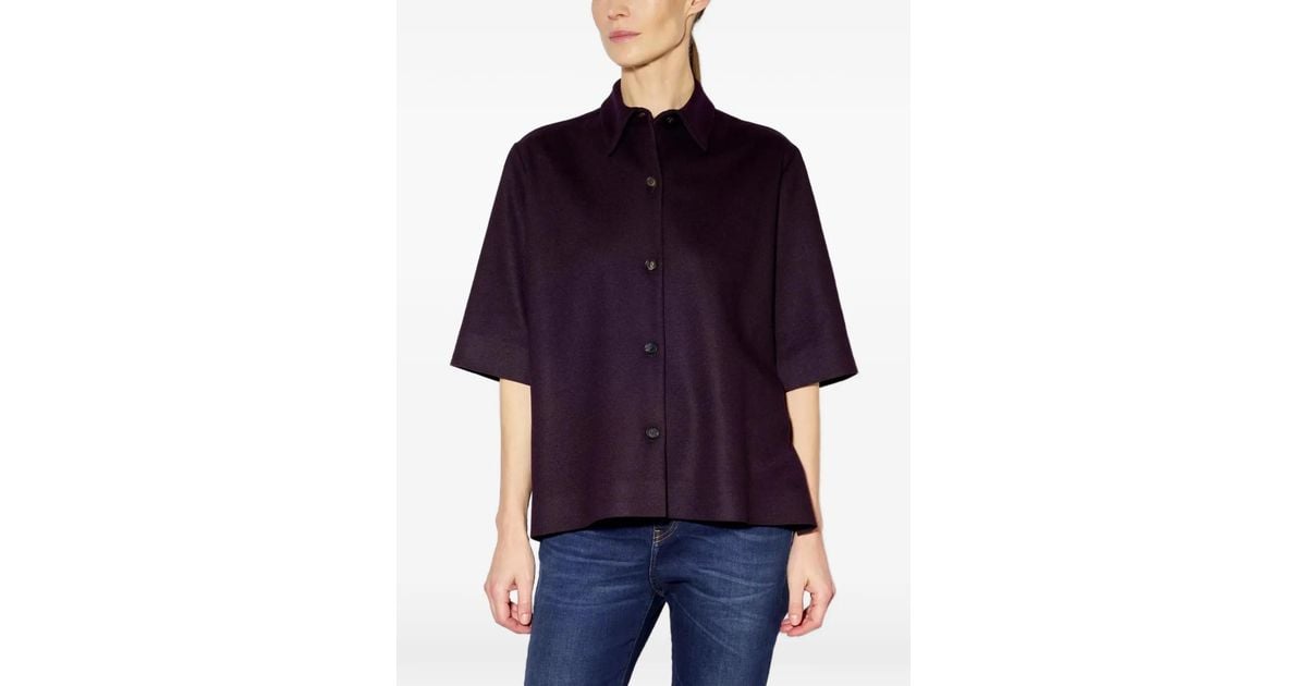 Liviana Conti Eston Short-Sleeve Button-Up Shirt in Blue | Lyst