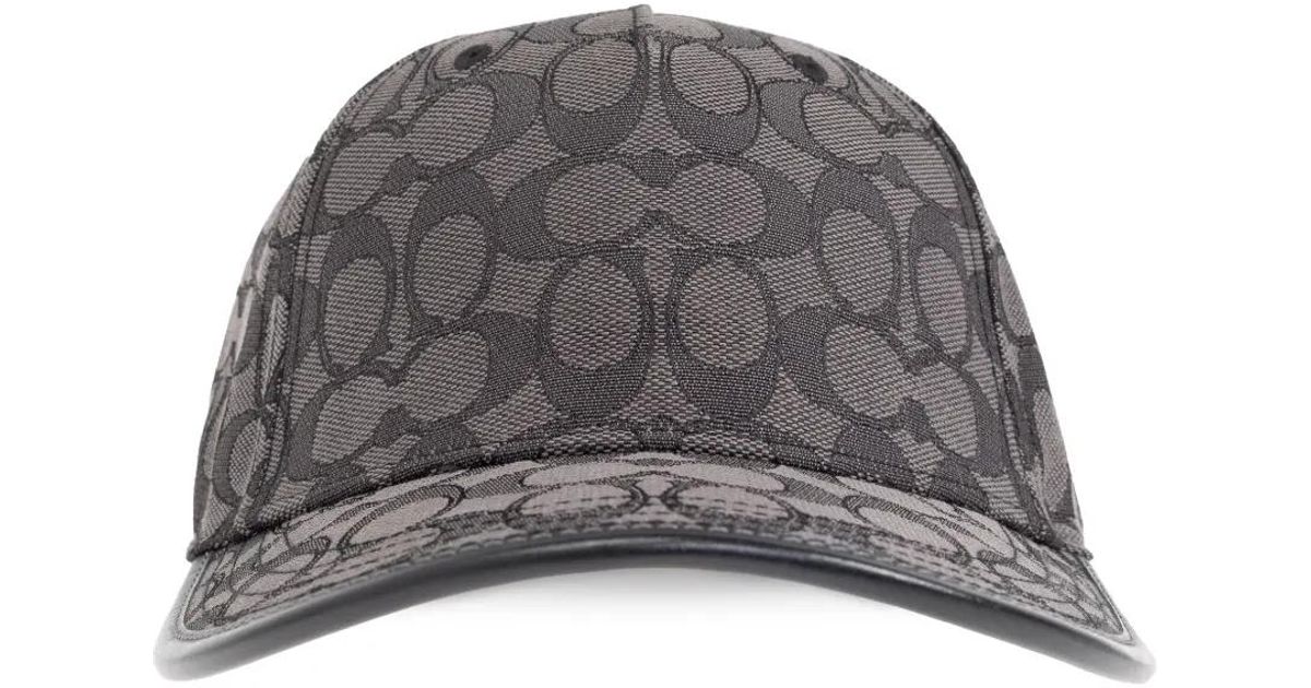 COACH All-Over Logo-Print Cap in Gray | Lyst