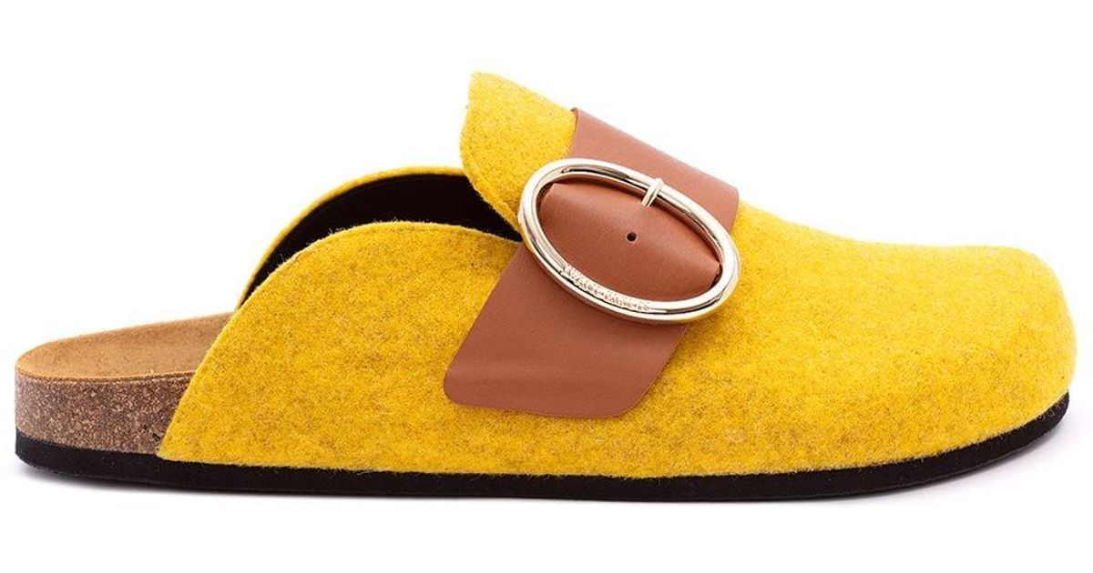 jw anderson felt loafer mules