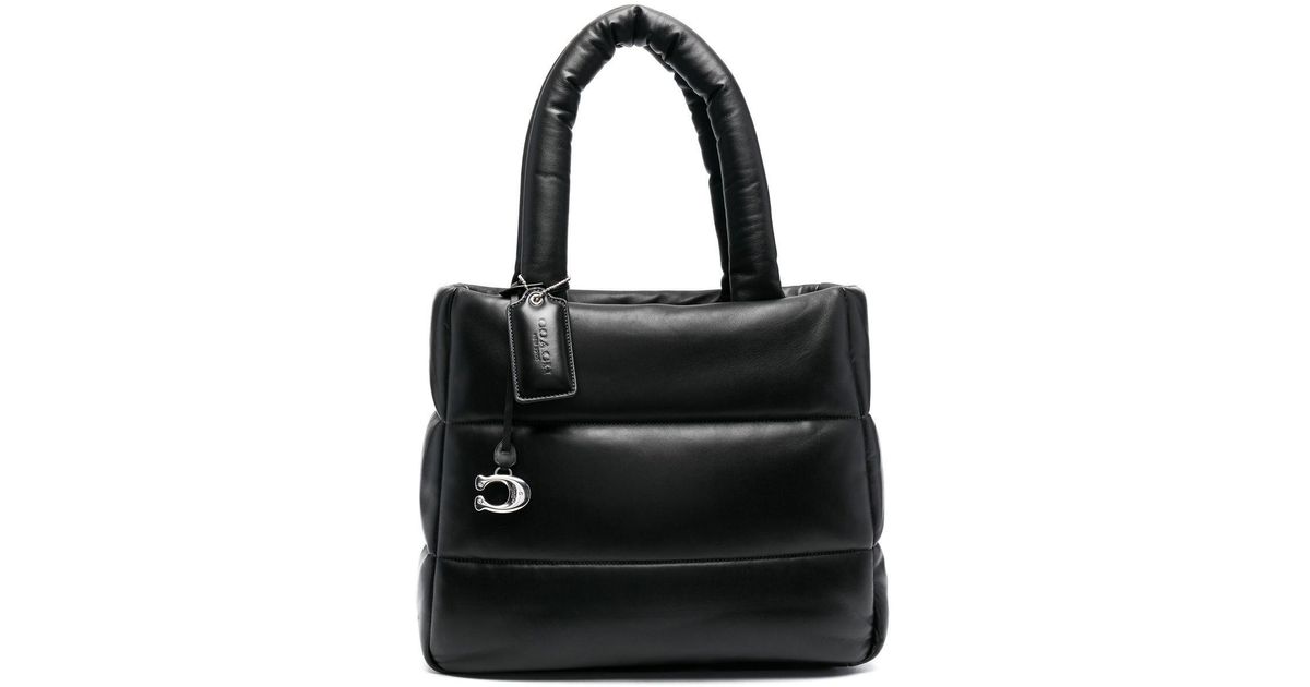 Pillow tabby leather handbag Coach Black in Leather - 32935891