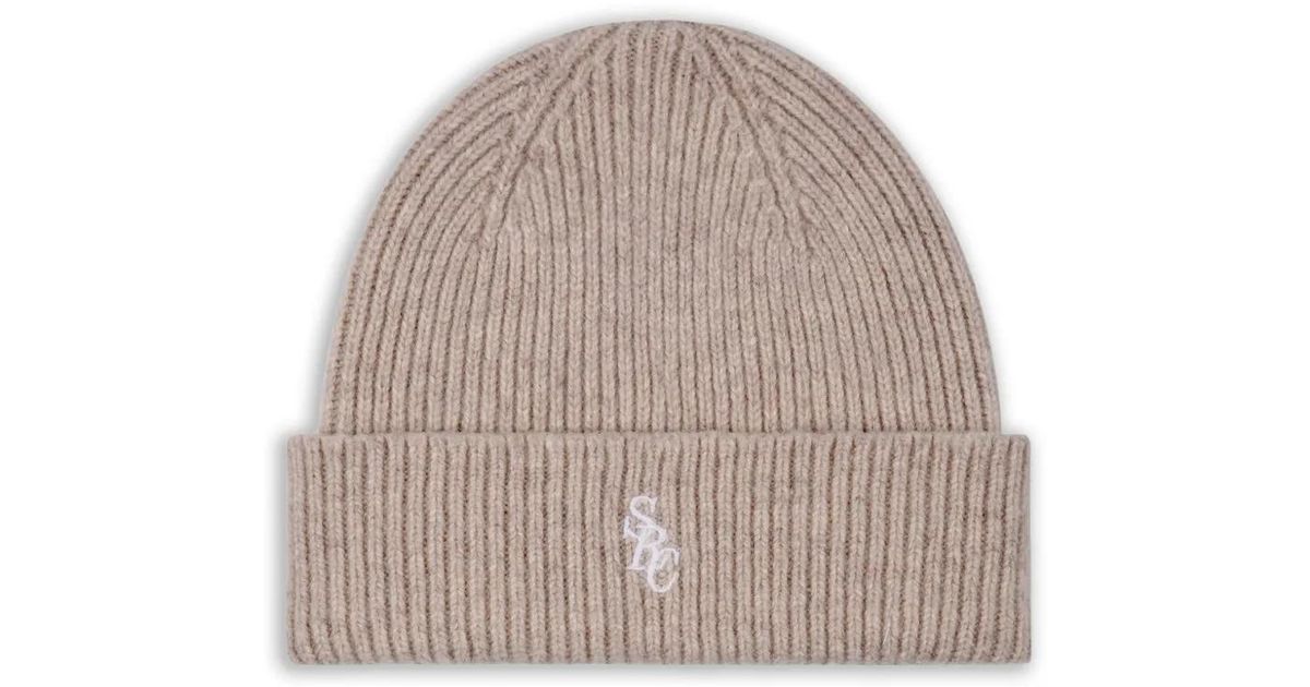 Sporty & Rich Bonnet Côtelé À Logo Brodé in Gray | Lyst