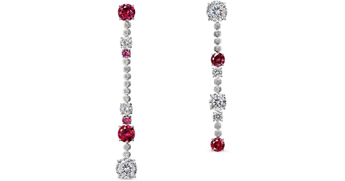 Anabela Chan 14Kt And Rhodium Vermeil Garden & Time Morse Code Ruby And ...