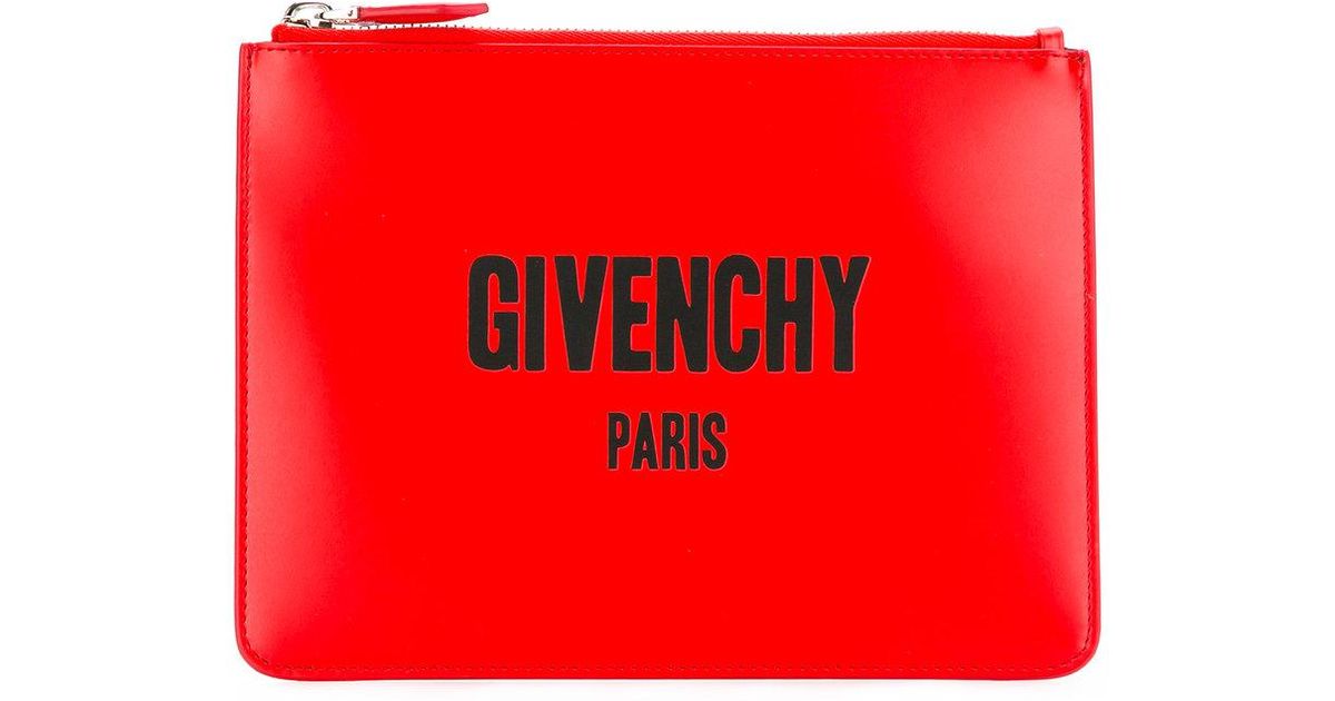 Givenchy Leather Paris Clutch Bag in 