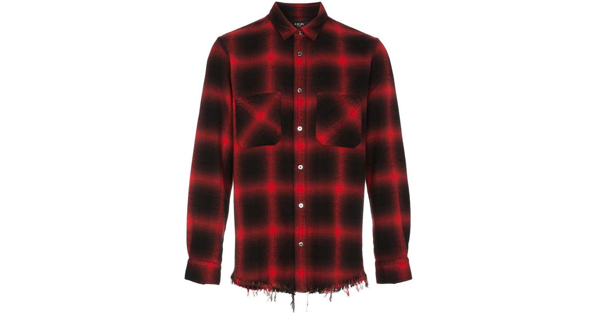 Amiri Distressed Plain Cotton Flannel 