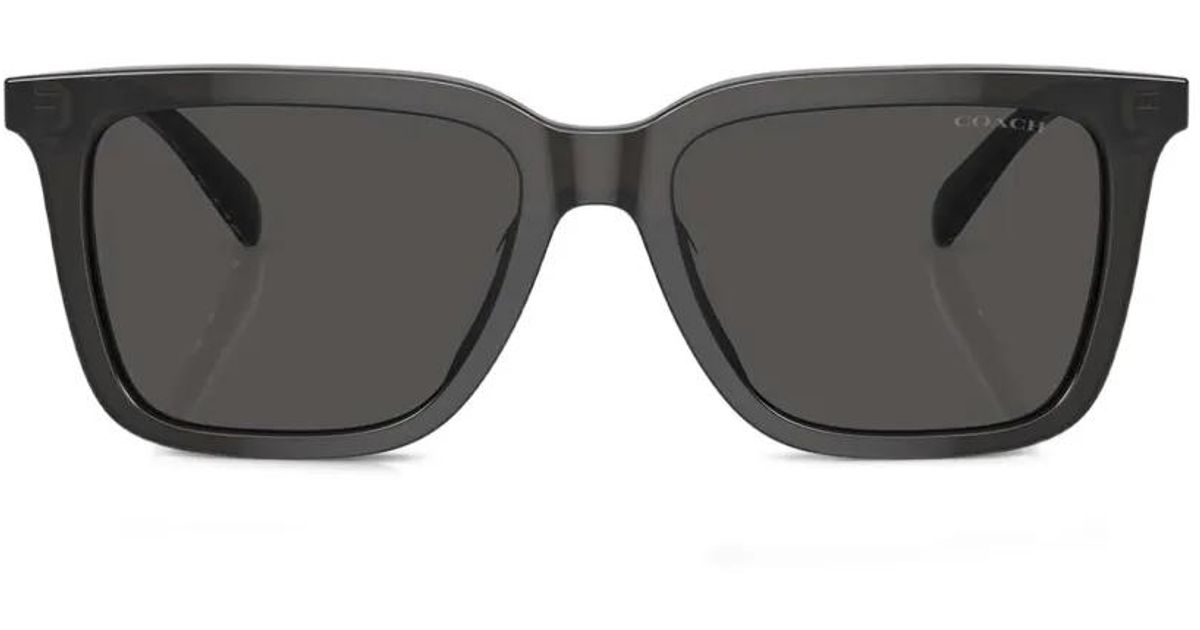 Coach Square One COACH Logo-Plaque Square-Frame Sunglasses in Gray for Men | Lyst