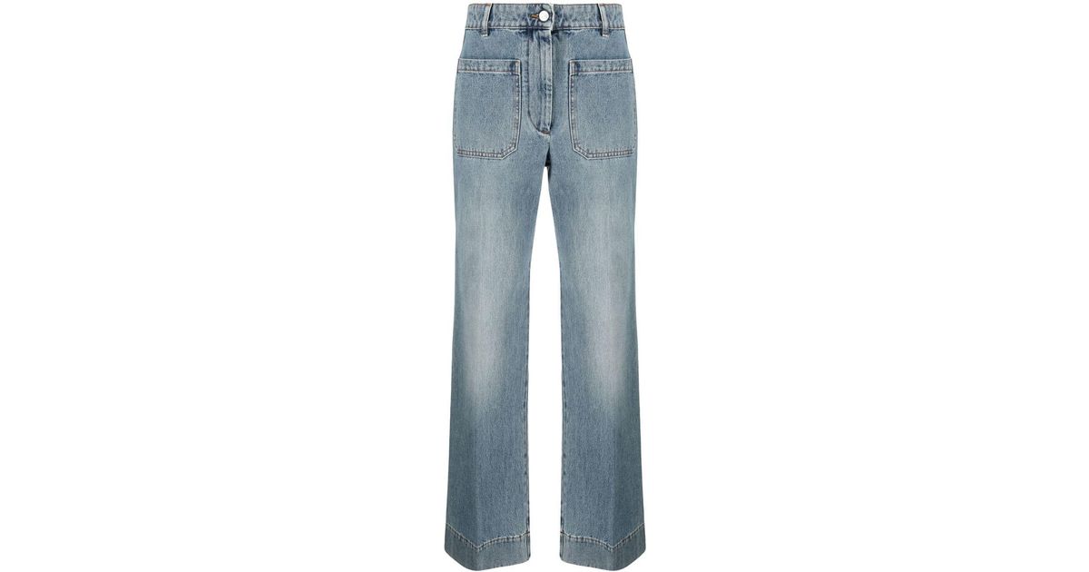 Victoria Beckham Denim Alina High-waisted Jeans in Blue | Lyst