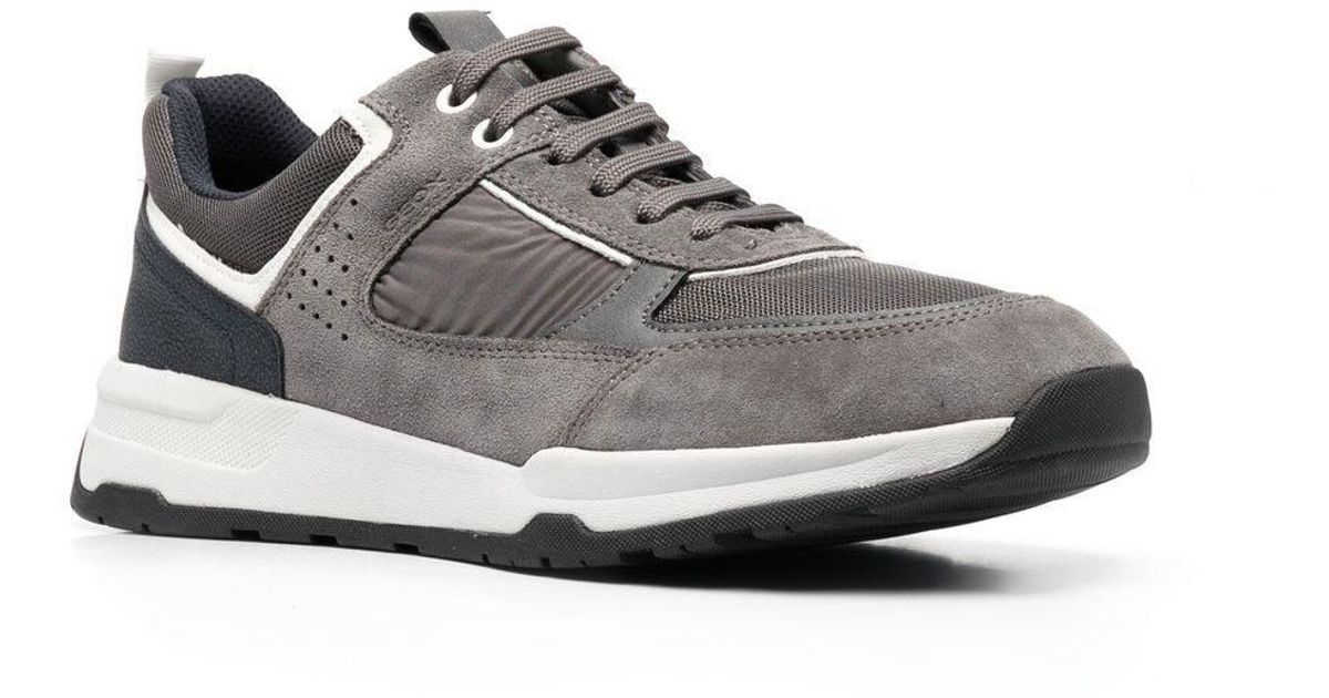 Geox Leather Litio Low Lace-up Sneakers in Grey (Grey) for Men | Lyst UK